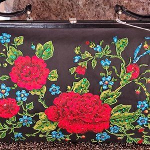 🌹🌹🌹 Beaded Red Roses Handbag Diane Gilman